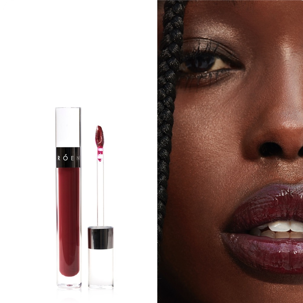 💎 RÓEN BEAUTY Kiss My Liquid Lip Balm-Scout Red Lipstick Full-Size New In Box